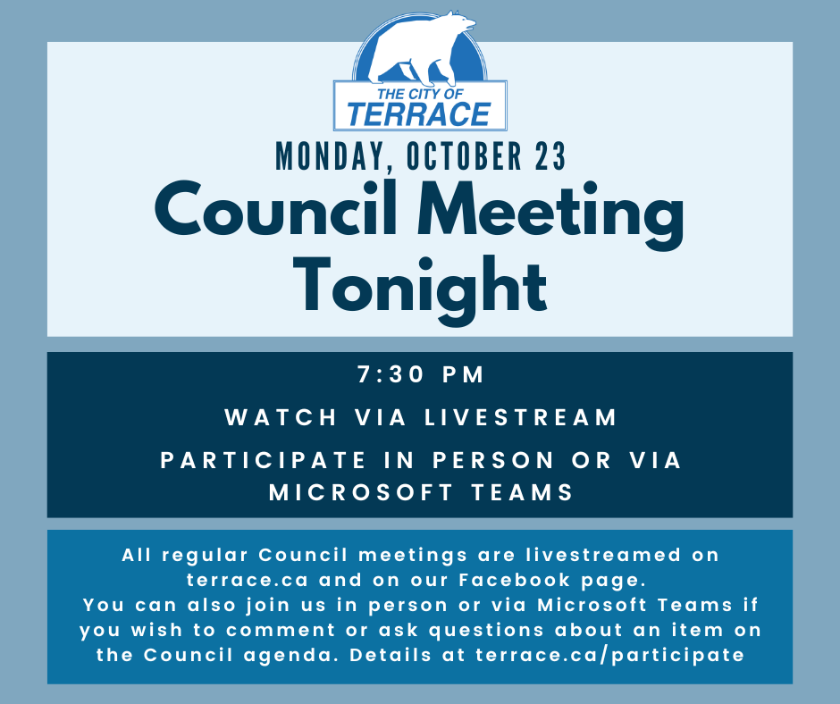 Council Meeting tonight and some details also provided in the text below this image.