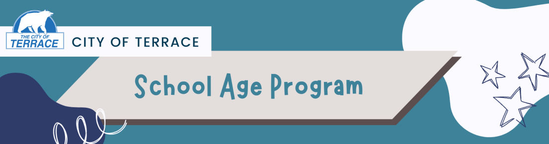 Banner with stars and squiggles reading School Age Program