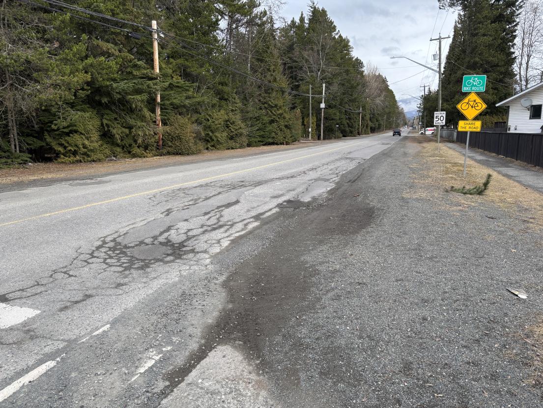 Pre-reconstruction photo of Thomas Street (March 13, 2025)