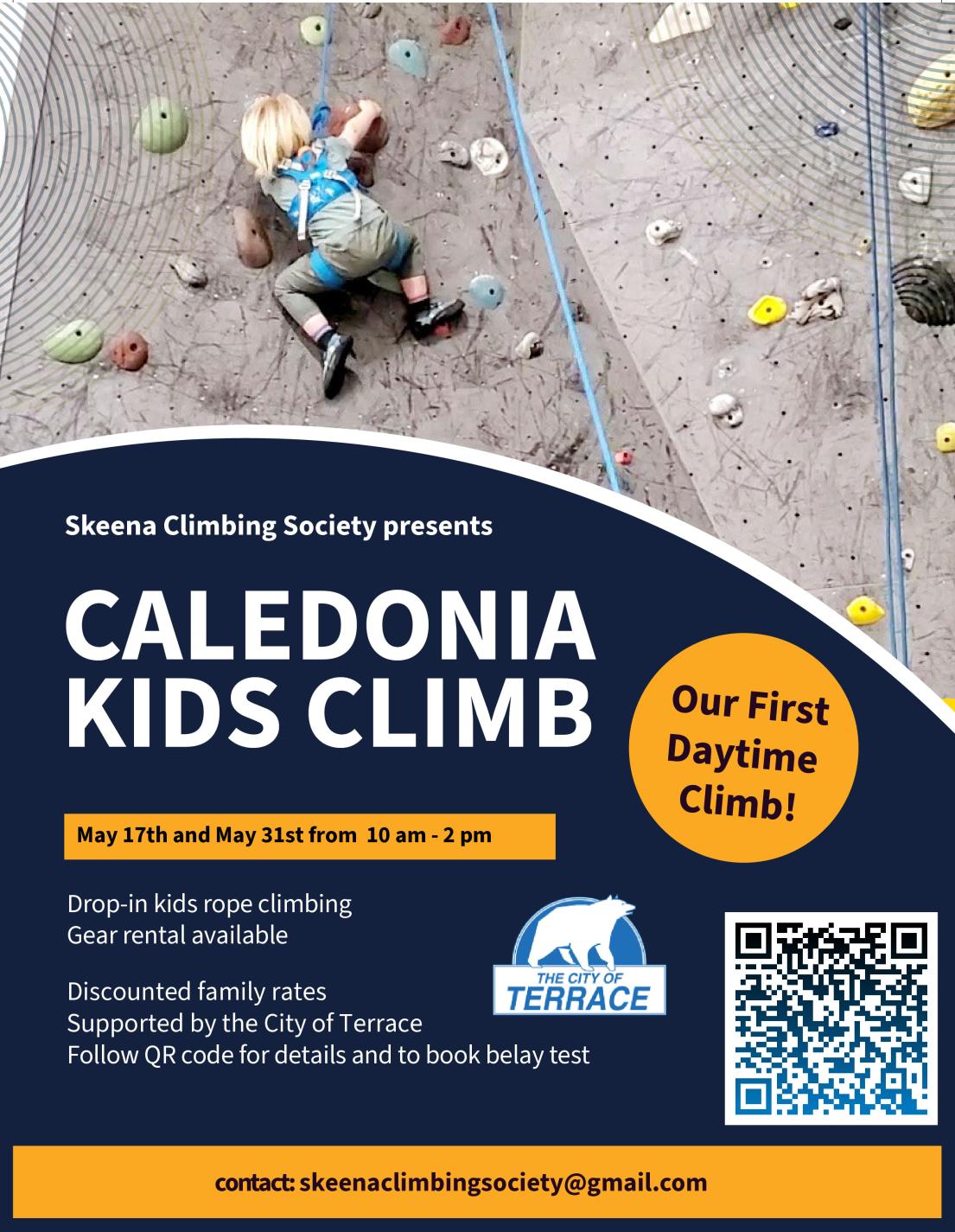 Caledonia Kids Climb poster
