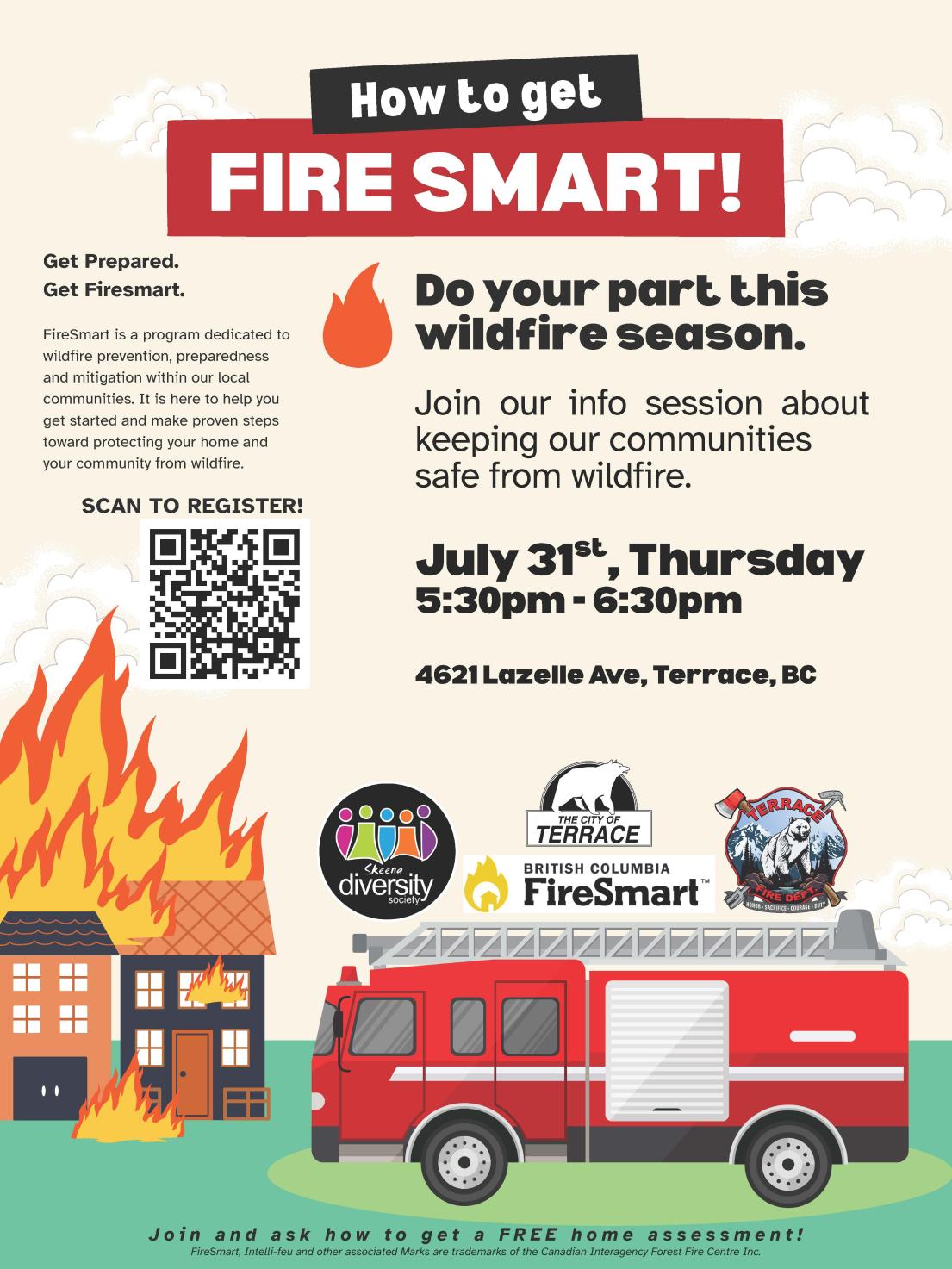 July 31, 2025 Firesmart Poster info session with QR Code