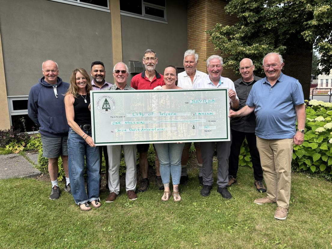 Terrace Community Forest presents cheque to City Council 2025
