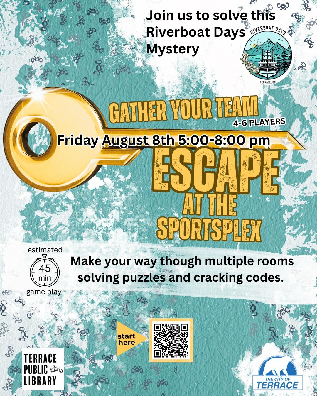 Riverboat Days 2025 escape room poster