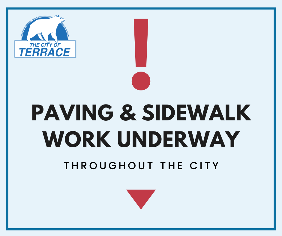 paving & sidewalk work underway August 2025