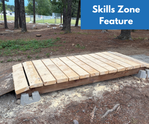 Tetrault Bike park Skills Zone feature