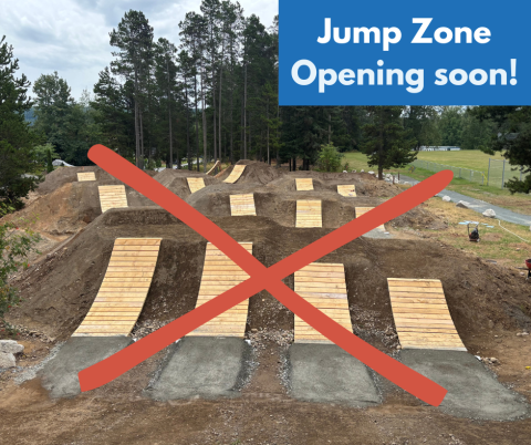 Tetrault Bike park jump zone - still closed